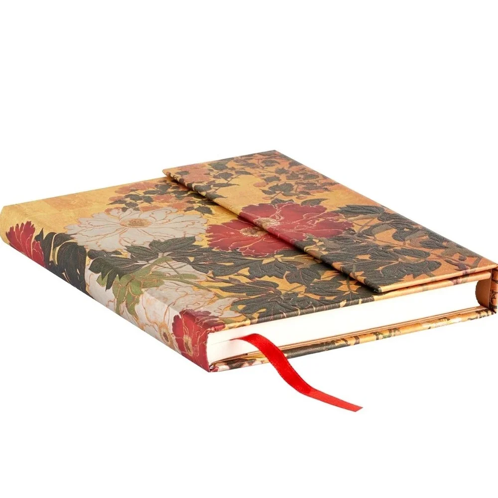 Paperblanks Hardcover Journal Gold Natsu Rinpa Florals Artistic Ultra Lined